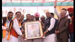 Without naming Congress, Rajnath Singh said Guru Nanak Dev’s birthplace Nankana Sahib and Kartarpur Sahib could have been part of India had Congress leaders taken a stand for the same during the Partition (HT)