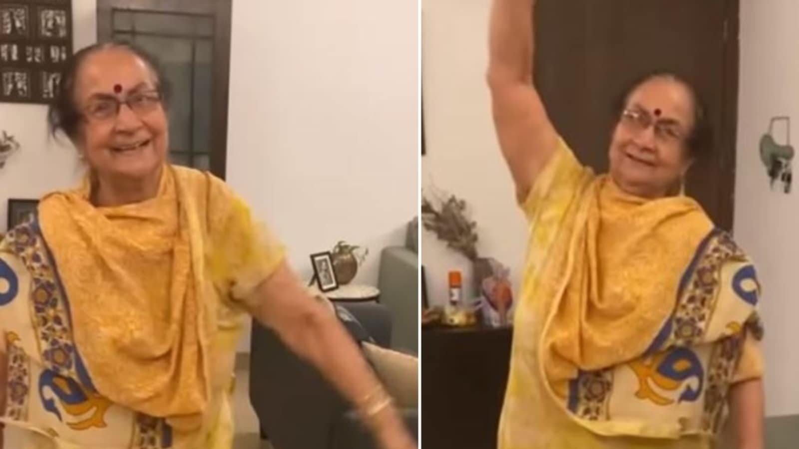 Anupam Kher’s mom Dulari grooves to Srivalli, he thanks niece Vrinda: ‘You brought out the dancer in her’