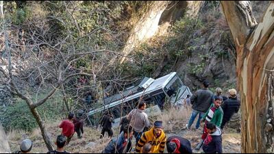 Operation to rescue passengers underway at Jhakri in Himachal’s Rampur on Monday. (PTI) Operation to rescue passengers underway at Jhakri in Himachal’s Rampur on Monday. (PTI)