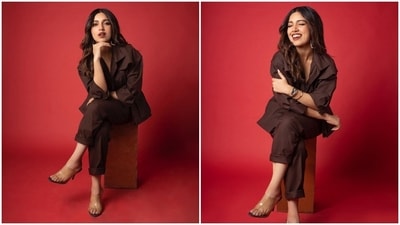 The colour of the outfit reminded Bhumi Pednekar of chocolates and her recent release. She captioned her post, "Chocolate and Badhaai Do make me happy." (Instagram/@bhumipednekar) The colour of the outfit reminded Bhumi Pednekar of chocolates and her recent release. She captioned her post, "Chocolate and Badhaai Do make me happy." (Instagram/@bhumipednekar)