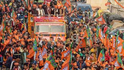 Haridwar: Uttarakhand BJP president Madan Kaushik, the four-time MLA from Haridwar district and the target of BJP candidate Sanjay Gupta’s attacks, has not responded to the charge. (PTI) Haridwar: Uttarakhand BJP president Madan Kaushik, the four-time MLA from Haridwar district and the target of BJP candidate Sanjay Gupta’s attacks, has not responded to the charge. (PTI)
