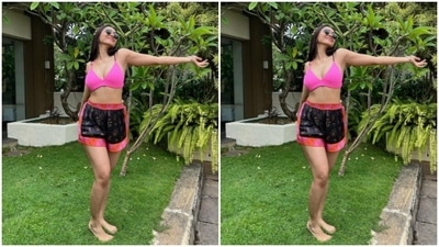 Styled by fashion stylist Ananya Arora, Mrunal wore her shoulder-length tresses open with a middle part. (Instagram/@mrunalthakur)