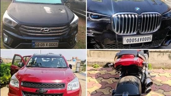The vehicles seized from the possession of additional superintendent of police (communication) Trinath Mishra included a BMW X7 car. (Photo: Sourced)