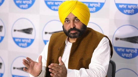 AAP's CM candidate Bhagwant Mann.(HT Photo) AAP's CM candidate Bhagwant Mann.(HT Photo)
