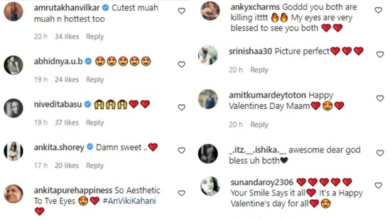 Comments on Ankita Lokhande and Vicky Jain's post. Comments on Ankita Lokhande and Vicky Jain's post. 