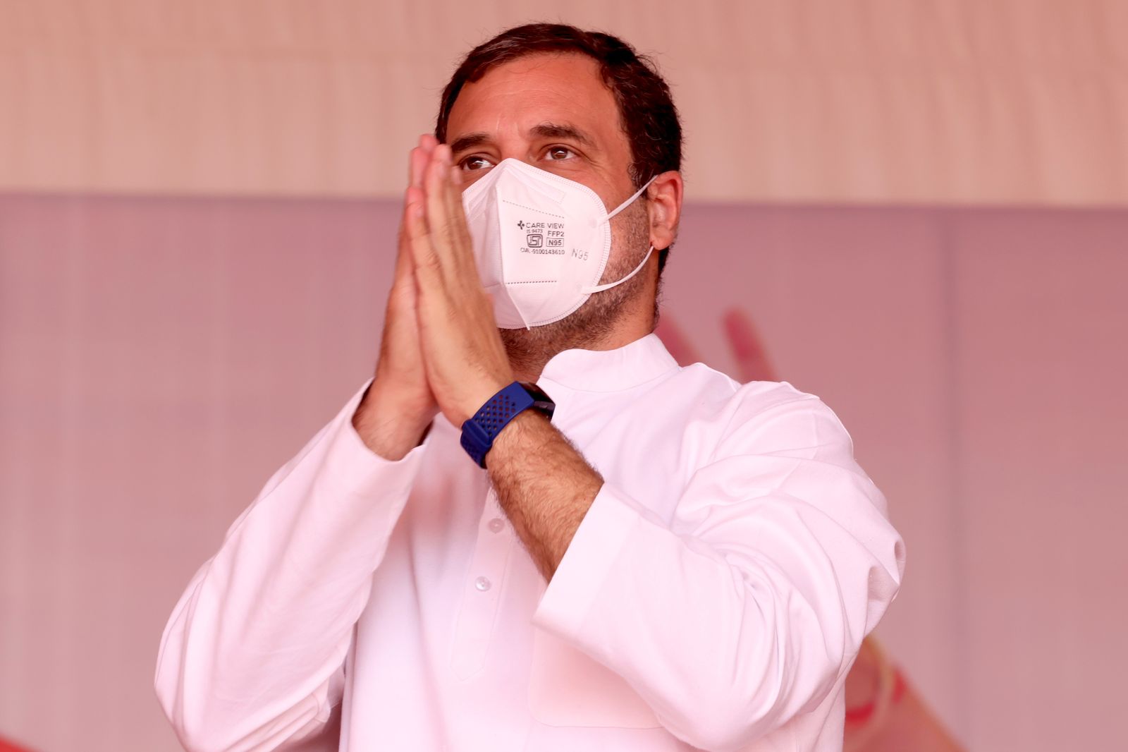 Congress leader Rahul Gandhi at a rally in Patiala on Tuesday. (Twitter@INCIndia)
