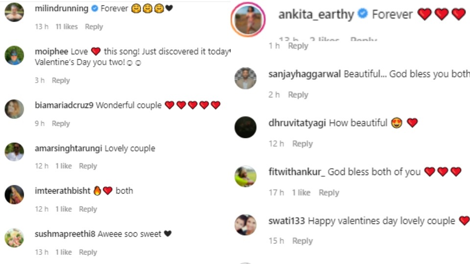 Comments on Milind Soman and Ankita Konwar's posts. Comments on Milind Soman and Ankita Konwar's posts. 