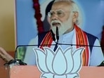 Prime Minister Narendra Modi addresses a rally in Sitapur district of Uttar Pradesh(Twitter/BJP)