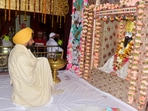 Punjab Chief Minister Charanjit Singh offers prayers at the Ravidas temple on the occasion of Ravidas Jayanti, in Varanasi Punjab Chief Minister Charanjit Singh offers prayers at the Ravidas temple on the occasion of Ravidas Jayanti, in Varanasi