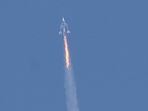 A massive carrier aircraft takes off horizontally, gains high altitude, and drops a rocket-powered spaceplane that soars into space at Mach-3, before gliding back to Earth. In picture - The Virgin Galactic SpaceShipTwo space plane Unity and mothership separate as they fly way above Spaceport America.(AFP) A massive carrier aircraft takes off horizontally, gains high altitude, and drops a rocket-powered spaceplane that soars into space at Mach-3, before gliding back to Earth. In picture - The Virgin Galactic SpaceShipTwo space plane Unity and mothership separate as they fly way above Spaceport America.(AFP)
