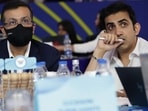 Sanjiv Goenka (L) with Gautam Gambhir.
