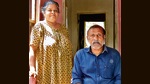 Ayyappan and Omana at their Ezhukone village in Kollam District, Kerala, India on Wednesday. (Vivek R Nair/HT) Ayyappan and Omana at their Ezhukone village in Kollam District, Kerala, India on Wednesday. (Vivek R Nair/HT)