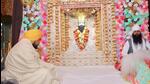 Punjab CM Charanjit Singh Channi offering prayers at Sant Shiromani Guru Ravidas Janma Asthan Mandir in Varanasi. (Source: Twitter)