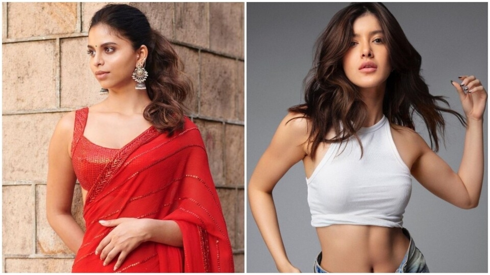 Suhana Khan’s stunning look in red Manish Malhotra saree makes Shanaya Kapoor go ‘Sue you beauty’: See pics