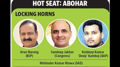 Abohar, the heartland of the Hindi-speaking belt in Punjab, is seeing multi-cornered contest. Abohar, the heartland of the Hindi-speaking belt in Punjab, is seeing multi-cornered contest.