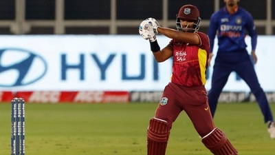 Ahmedabad, Feb 11 (ANI): West Indies Nicholas Pooran plays a shot during the 3rd ODI match between India and West Indies, at Narendra Modi Stadium in Ahmedabad on Friday. (ANI) Ahmedabad, Feb 11 (ANI): West Indies Nicholas Pooran plays a shot during the 3rd ODI match between India and West Indies, at Narendra Modi Stadium in Ahmedabad on Friday. (ANI)