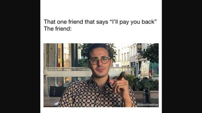 A meme that was posted on Twitter based on Netflix’s The Tinder Swindler. (twitter/@BeshayDavid) A meme that was posted on Twitter based on Netflix’s The Tinder Swindler. (twitter/@BeshayDavid)