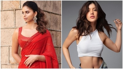 Suhana Khan's stunning look in red Manish Malhotra saree makes Shanaya Kapoor go 'Sue you beauty': See pics Suhana Khan's stunning look in red Manish Malhotra saree makes Shanaya Kapoor go 'Sue you beauty': See pics