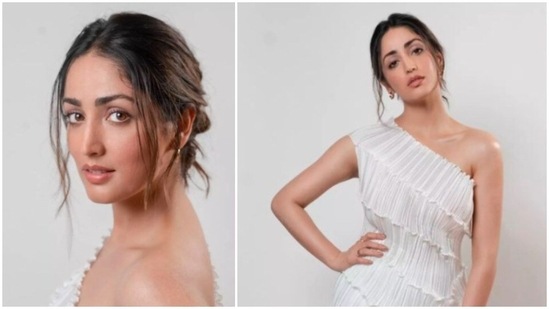 Yami Gautam has upped her fashion game for the promotions of her upcoming film A Thursday. For a recent promotional event, the Vicky Donar actor picked a quirky yet stylish outfit from the international fashion label Daphne Valente whose clothing is inspired by the Ancient Greek pleating of Mariano Fortuny.(Instagram/@yamigautam)