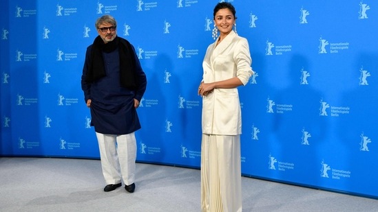 Gangubai Kathiawadi director Sanjay Leela Bhansali and actor Alia Bhatt at the 72nd Berlinale Film Festival in Berlin. (AFP)(AFP)