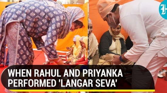 Watch how Gandhi siblings performed 'Langar Seva' on Ravidas Jayanti