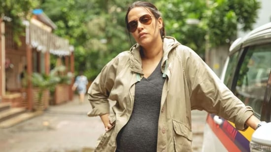 Neha Dhupia plays a pregnant cop in the film A Thursday.