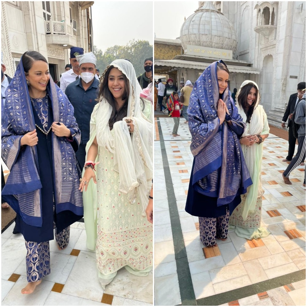 Ekta Kapoor opted for an off white ethnic outfit.