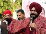 PPCC Chief Navjot Singh Sidhu speaks during a public meeting ahead of the Assembly elections, in Amritsar.(ANI)