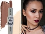 A contour stick helps structure the face well.