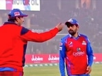 Wasim Akram (L) talking to Babar Azam. Wasim Akram (L) talking to Babar Azam.