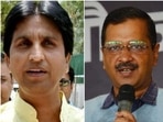Former AAP leader Kumar Vishwas and Delhi chief minister Arvind Kejriwal.&nbsp;