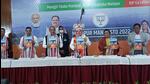 BJP chief JP Nadda, Manipur chief minister N Biren Singh, state unit president A Sharda Devi and others releasing the election manifesto in Imphal on Thursday. (HT PHOTO.) BJP chief JP Nadda, Manipur chief minister N Biren Singh, state unit president A Sharda Devi and others releasing the election manifesto in Imphal on Thursday. (HT PHOTO.)
