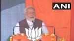 Prime Minister Narendra Modi addressing a BJP rally at Abohar in Punjab’s border district of Fazilka on Thursday. (ANI Photo)