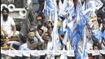 The party had a head-start in announcing freebies by promising <span class='webrupee'>₹</span>1,000 monthly to women, free power, free medical treatment, and free education. (Gurpreet Singh/ Hindustan Times file)