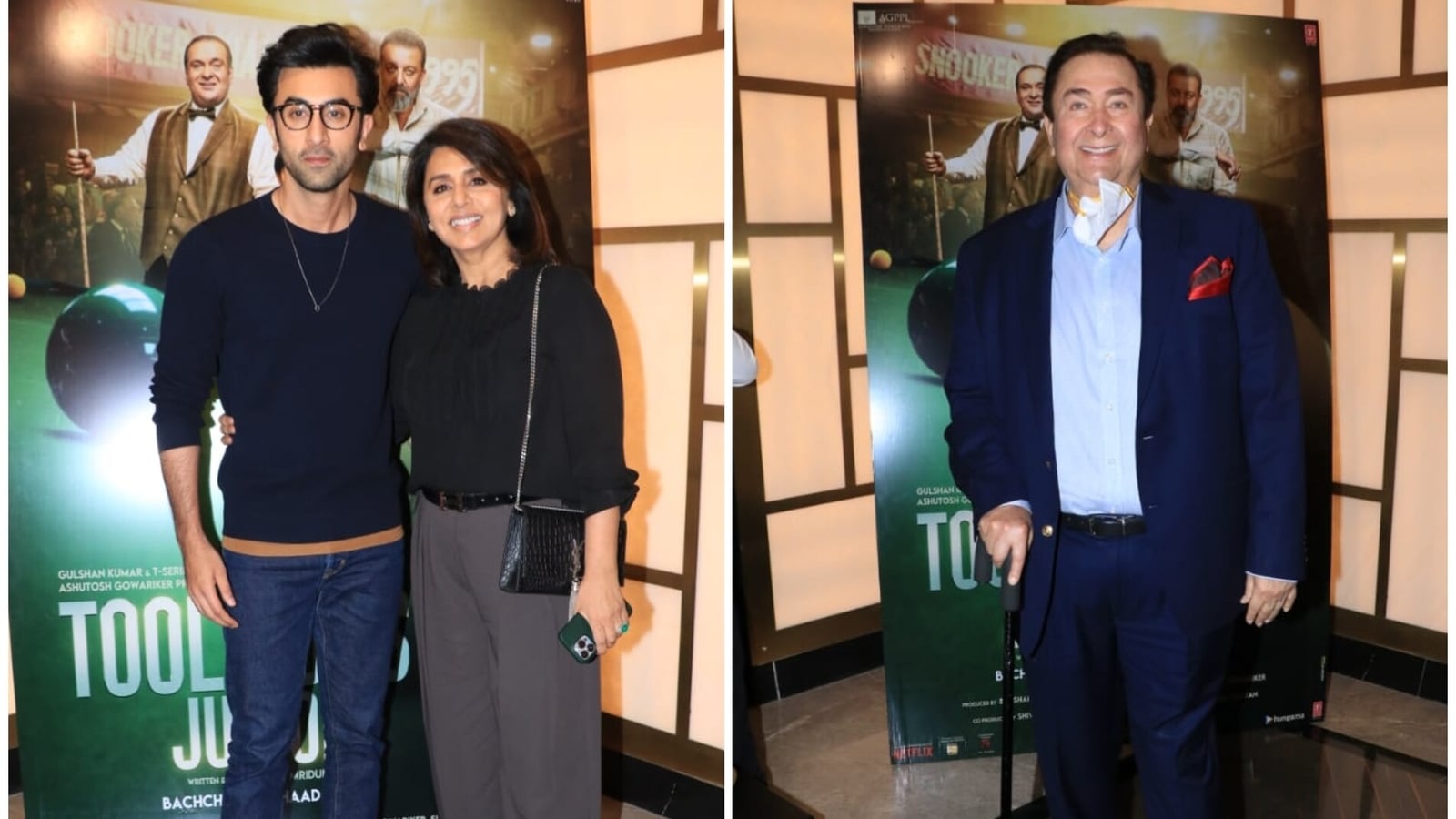 Ranbir Kapoor, Neetu, Randhir and family attend screening of Rajiv Kapoor’s last film Toolsidas Junior. See pics