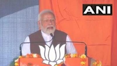 Prime Minister Narendra Modi addressing a BJP rally at Abohar in Punjab’s border district of Fazilka on Thursday. (ANI Photo) Prime Minister Narendra Modi addressing a BJP rally at Abohar in Punjab’s border district of Fazilka on Thursday. (ANI Photo)