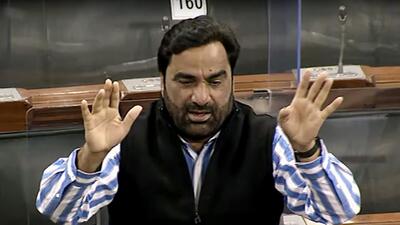 Rashtriya Loktantrik Party Lok Sabha MP Hanuman Beniwal speaks in the Lower House during the Winter Session of Parliament, in New Delhi. (ANI)
