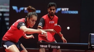 Manika Batra and Sathiyan Gnanasekaran. Manika Batra and Sathiyan Gnanasekaran.