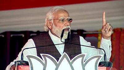 Prime Minister Narendra Modi in Fatehpur. (ANI PHOTO) Prime Minister Narendra Modi in Fatehpur. (ANI PHOTO)