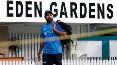 India's Rohit Sharma during the practice session ahead of the 1st T20 match between India and West Indies, at Eden Gardens in Kolkata on Friday. (ANI) India's Rohit Sharma during the practice session ahead of the 1st T20 match between India and West Indies, at Eden Gardens in Kolkata on Friday. (ANI)