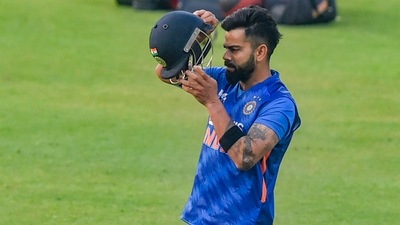 Virat Kohli during a training session at Eden Gardens in Kolkata. (PTI) Virat Kohli during a training session at Eden Gardens in Kolkata. (PTI)