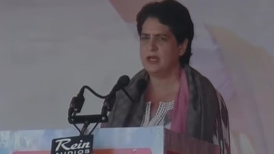 Priyanka Gandhi Vadra addressing a rally in Pathankot district of Punjab (ANI) Priyanka Gandhi Vadra addressing a rally in Pathankot district of Punjab (ANI)