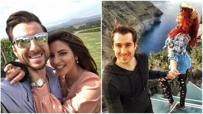 Shama Sikander with her fiance James Milliron. Shama Sikander with her fiance James Milliron.