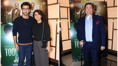 Ranbir Kapoor, Neetu Kapoor and Randhir Kapoor were among the attendees at a special screening of Toolsidas Junior. Ranbir Kapoor, Neetu Kapoor and Randhir Kapoor were among the attendees at a special screening of Toolsidas Junior.