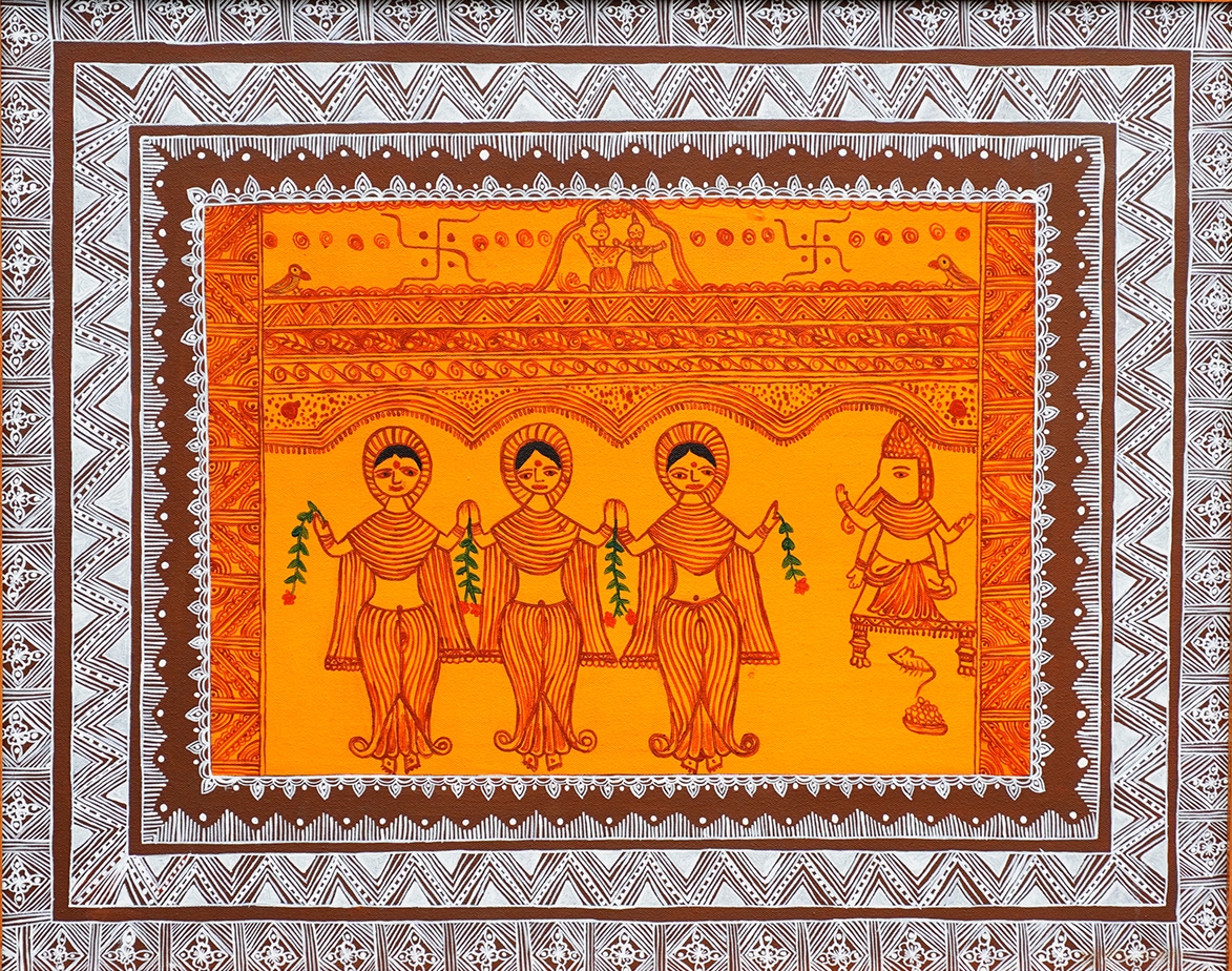 Artist Bharti Saini’s Jyoti Patta is one of the many glimpses into Kumaon’s folk culture. Artist Bharti Saini’s Jyoti Patta is one of the many glimpses into Kumaon’s folk culture.