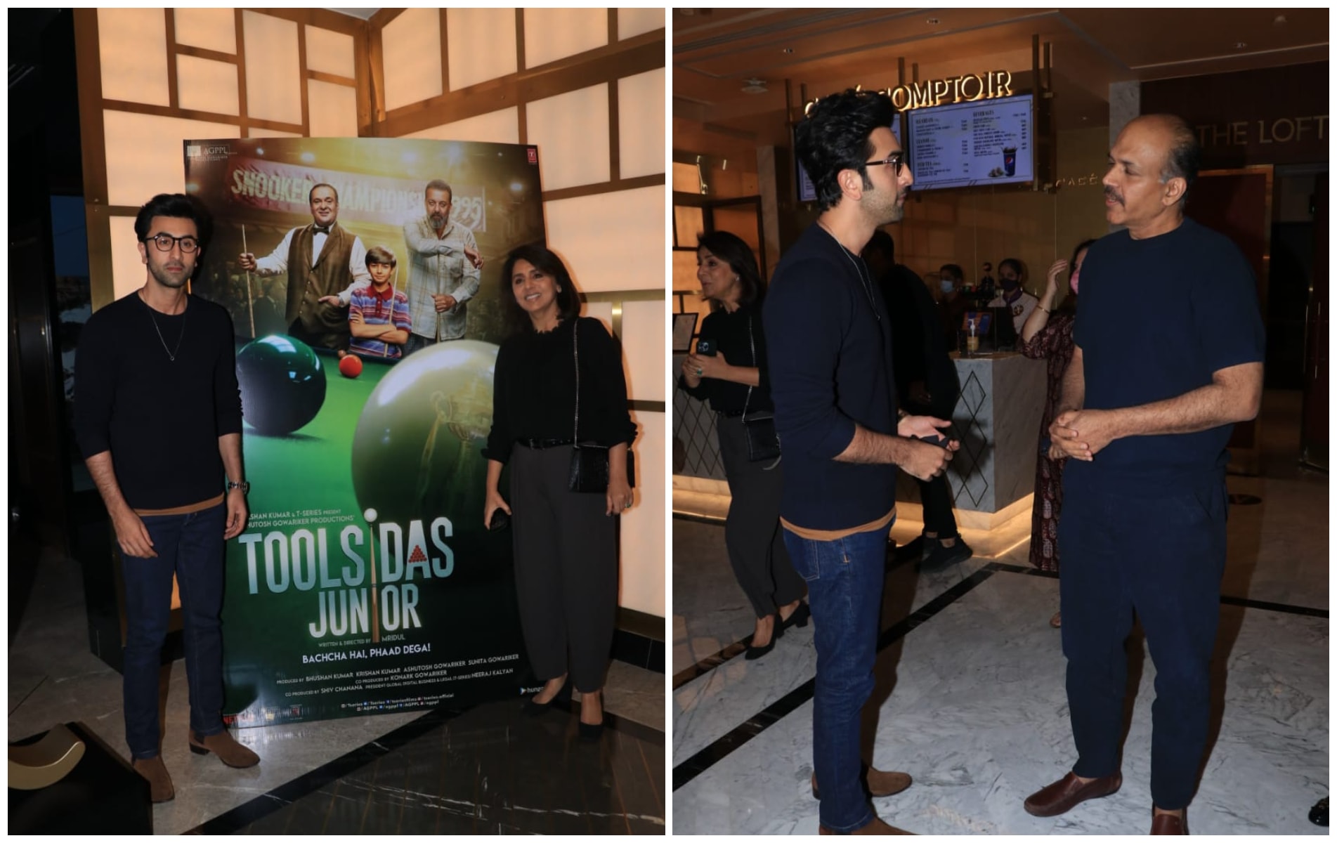 Ranbir Kapoor and Neetu Kapoor attended a screening of Toolsidas Junior.