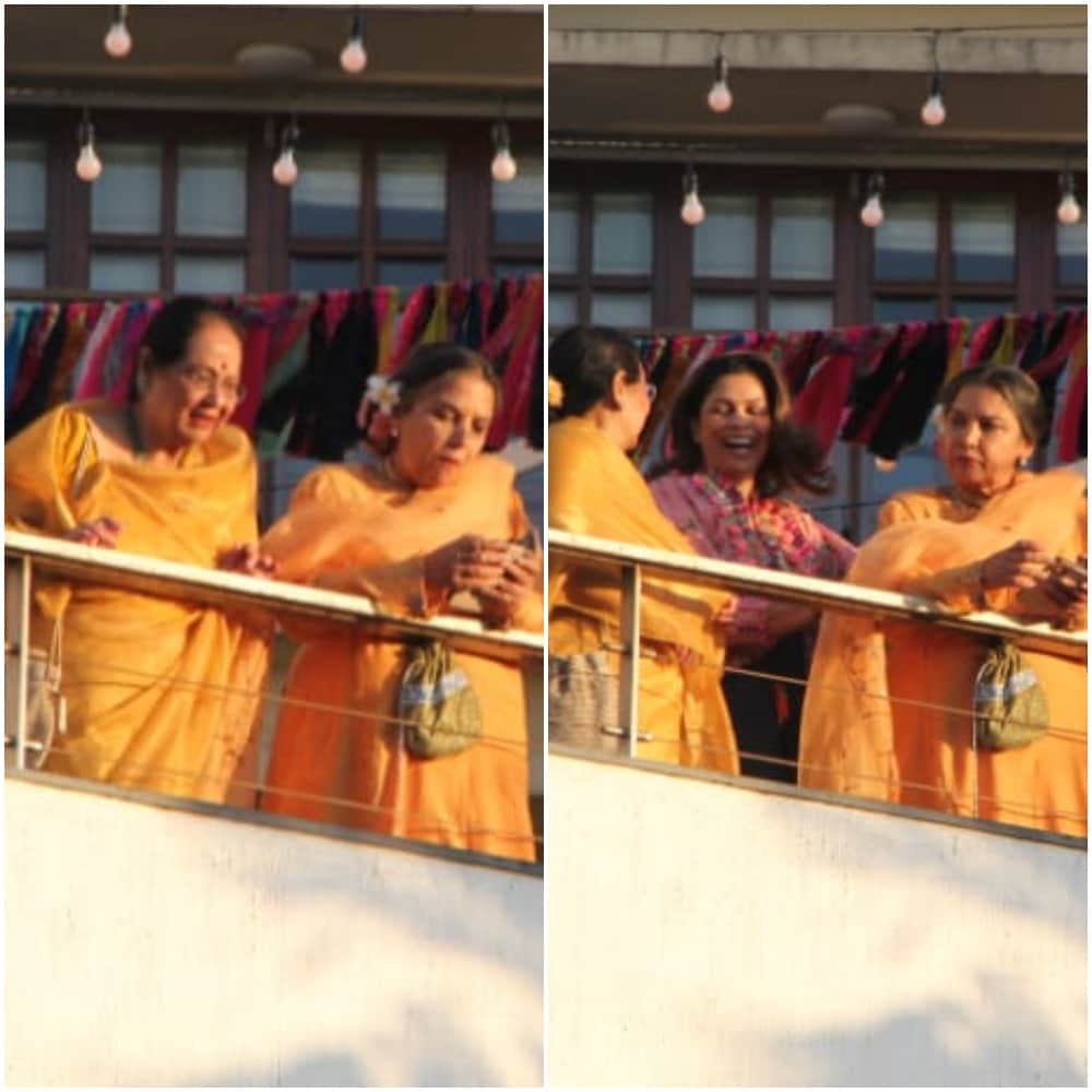 For the occasion, Shabana wore a mustard outfit.