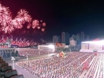 Youth students celebrating the 80th anniversary of the birth of Kim Jong Il, in Pyongyang. Youth students celebrating the 80th anniversary of the birth of Kim Jong Il, in Pyongyang.