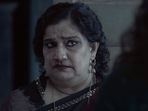 Seema Pahwa in a still from Gangubai Kathiawadi trailer. Seema Pahwa in a still from Gangubai Kathiawadi trailer.