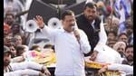 AAP national convener Arvind Kejriwal during a roadshow in Jalalabad on Friday. (HT Photo)